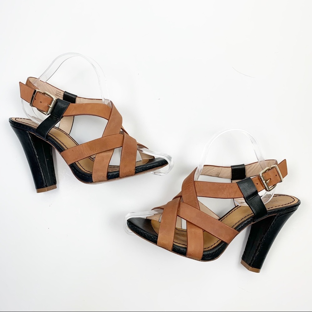 Pour la Victoire Vy Two-Tone Crisscross Sandal